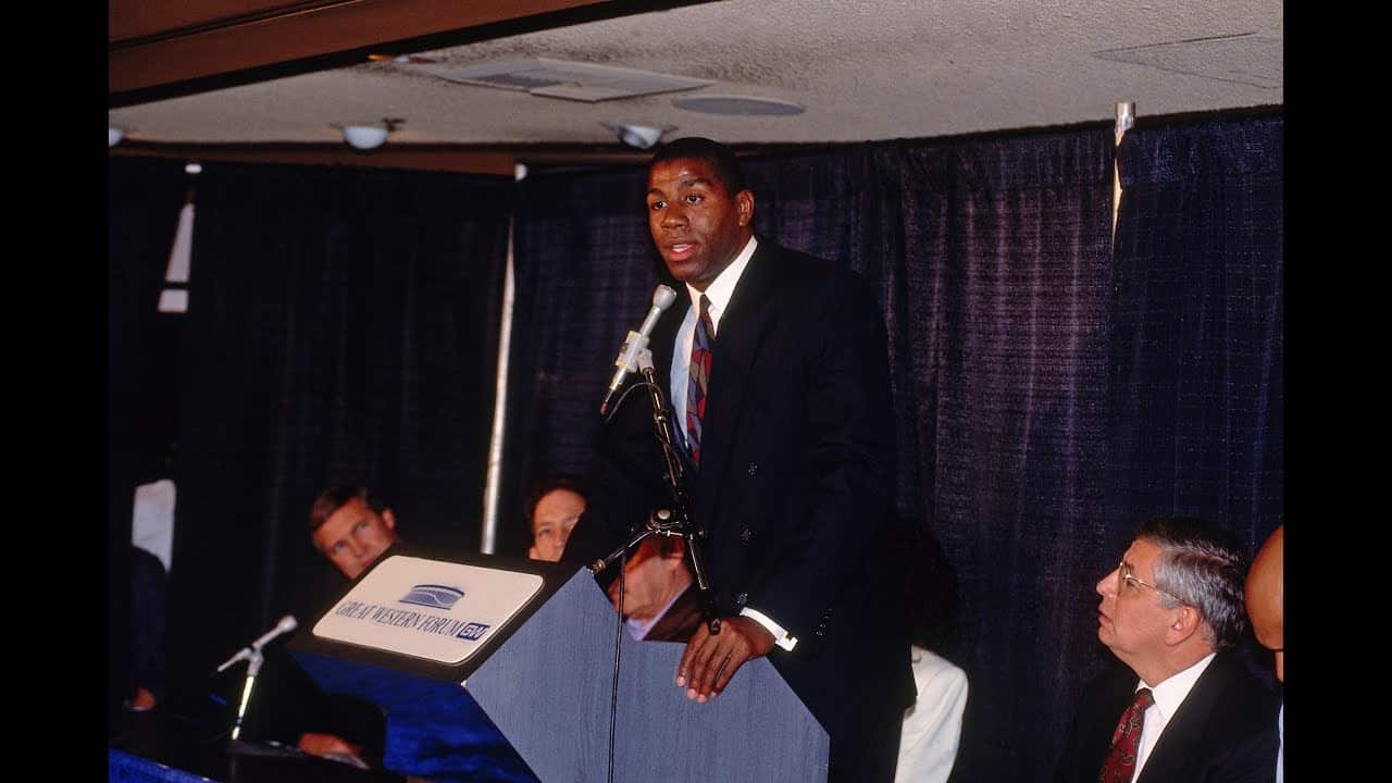 Magic Johnson, LA Lakers, basketball player, HIV diagnosis