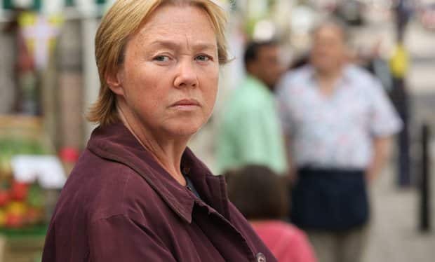 [Caption: Suspect. Pauline Quirke stars in Broadchurch. Credit: ITV]