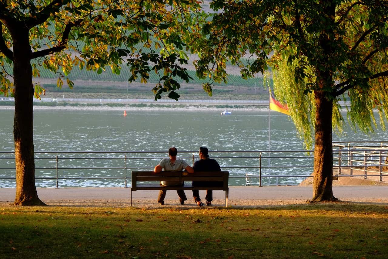 Men talking