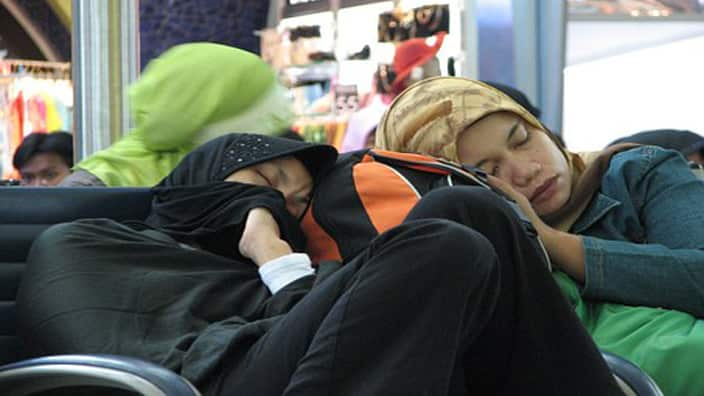 sleeping passengers