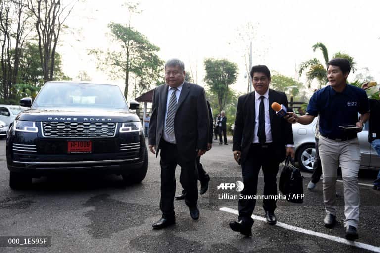 Thai tycoon Premchai Karnasuta attending court