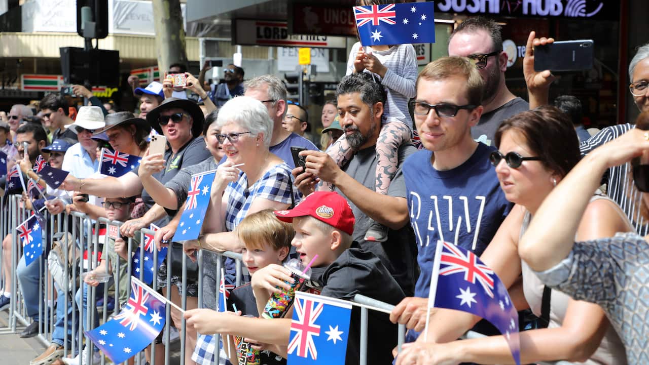 Onlookers both young and mature joined those taking part in Melbourne's parade.