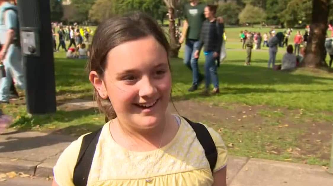 Maddie in the Domain on Friday.