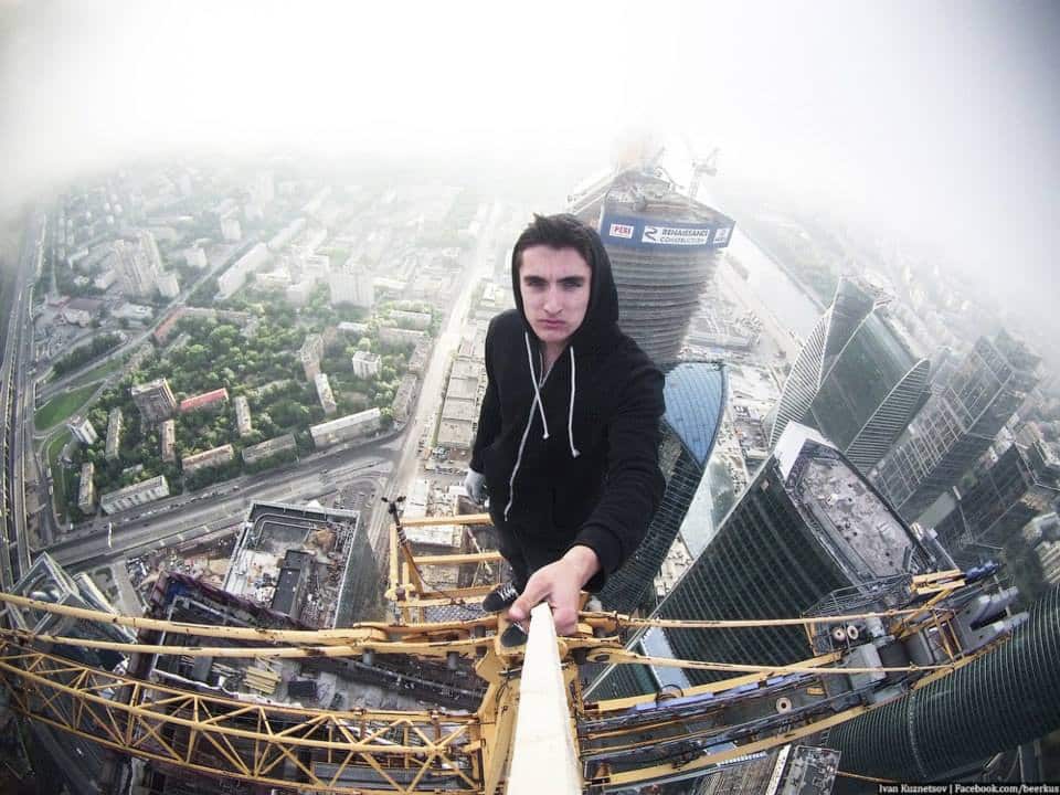 Ivan Kuznetsov took this selfie from Jin Mao Tower in Shanghai, China, which he posted to Facebook.