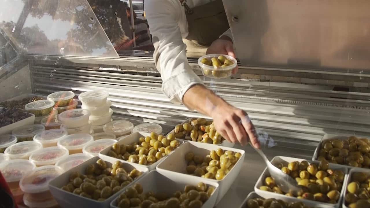 Molives regularly has an olive stall at Orange Grove Markets where the concept for the business first began.