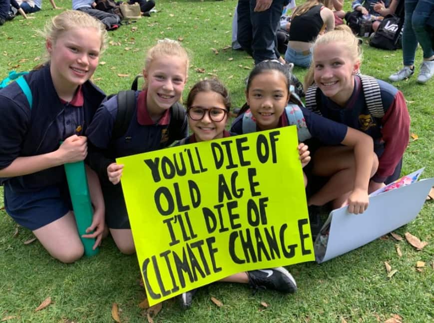 Sydney's Domain was packed with thousands of students.