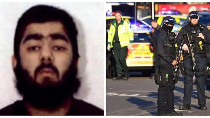 Usman Khan (left) carried out the deadly attack. 