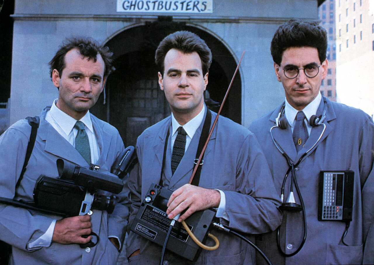 GHOSTBUSTERS (US1984) L-R, BILL MURRAY, DAN ACKROYD, HAROLD RAMIS