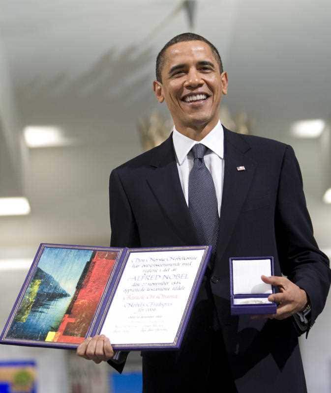 Former president Barack Obama was awarded a Nobel Peace Prize laureate in 2009.