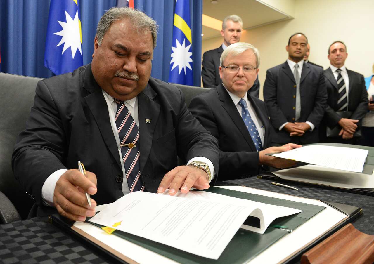 Nauru's president Baron Waqa