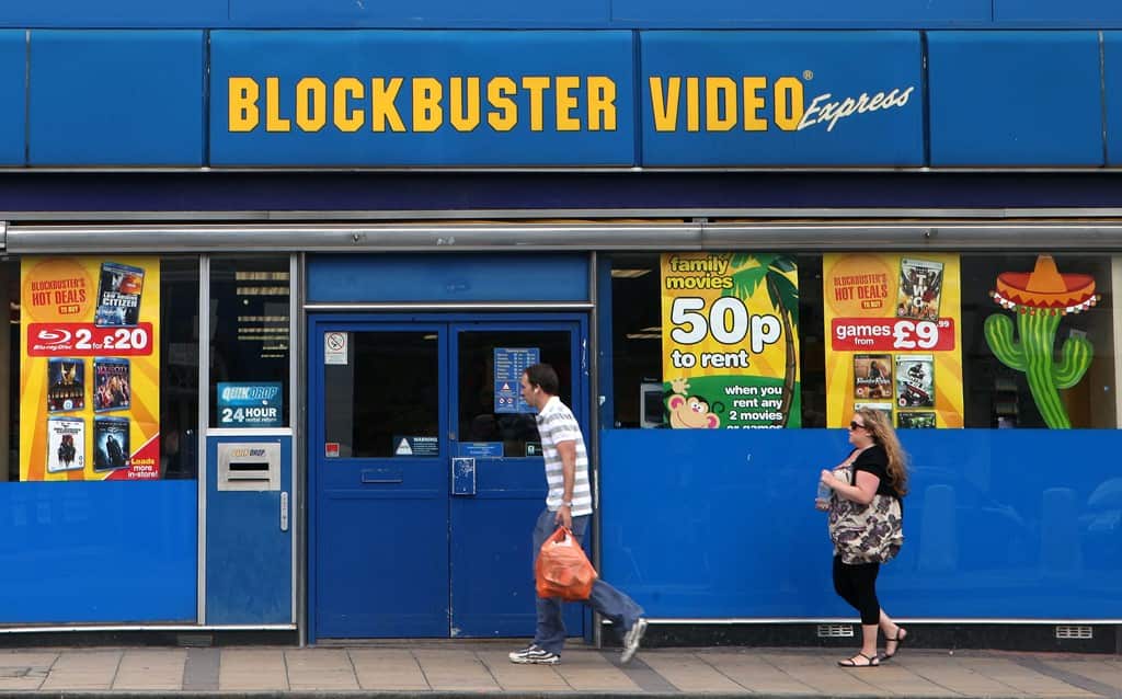 Blockbuster video store, in London.