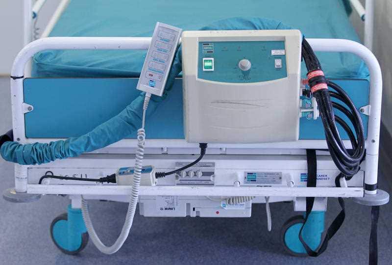 Hospital bed.