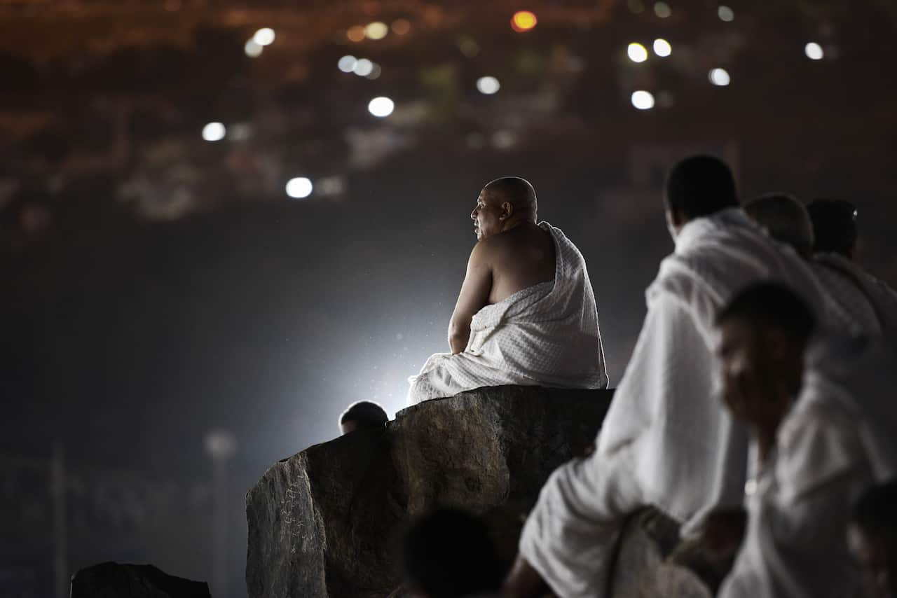The pilgrims perform a series of rituals during the annual Hajj. (AFP PHOTO/MOHAMMED AL-SHAIKH)