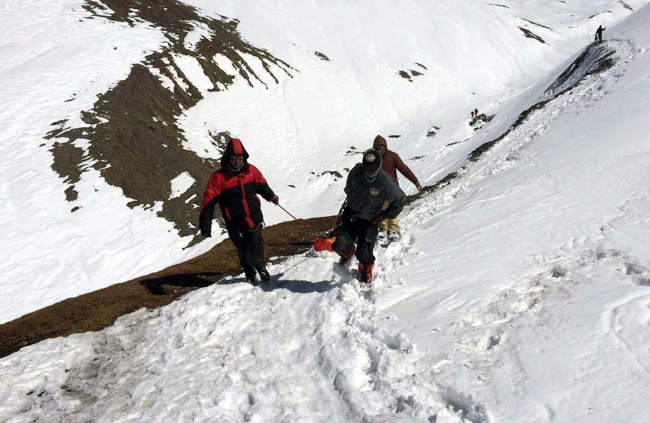 Body of a trekker pulled of Nepal mountain