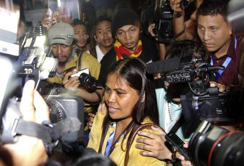 Philippine national Mary Jane Fiesta Veloso was spared from execution (AAP)