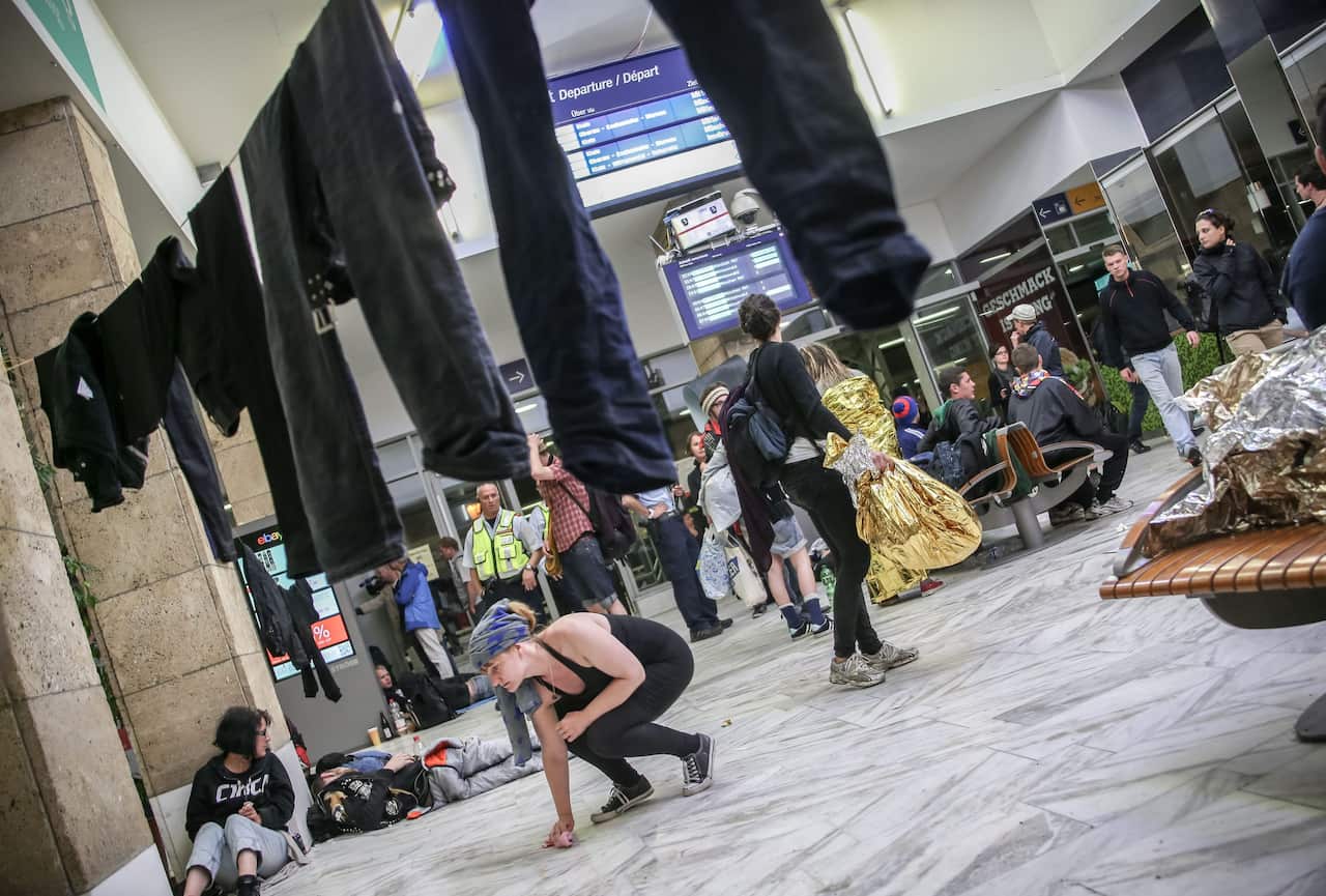 Protesters clash with police ahead of the G7 summit