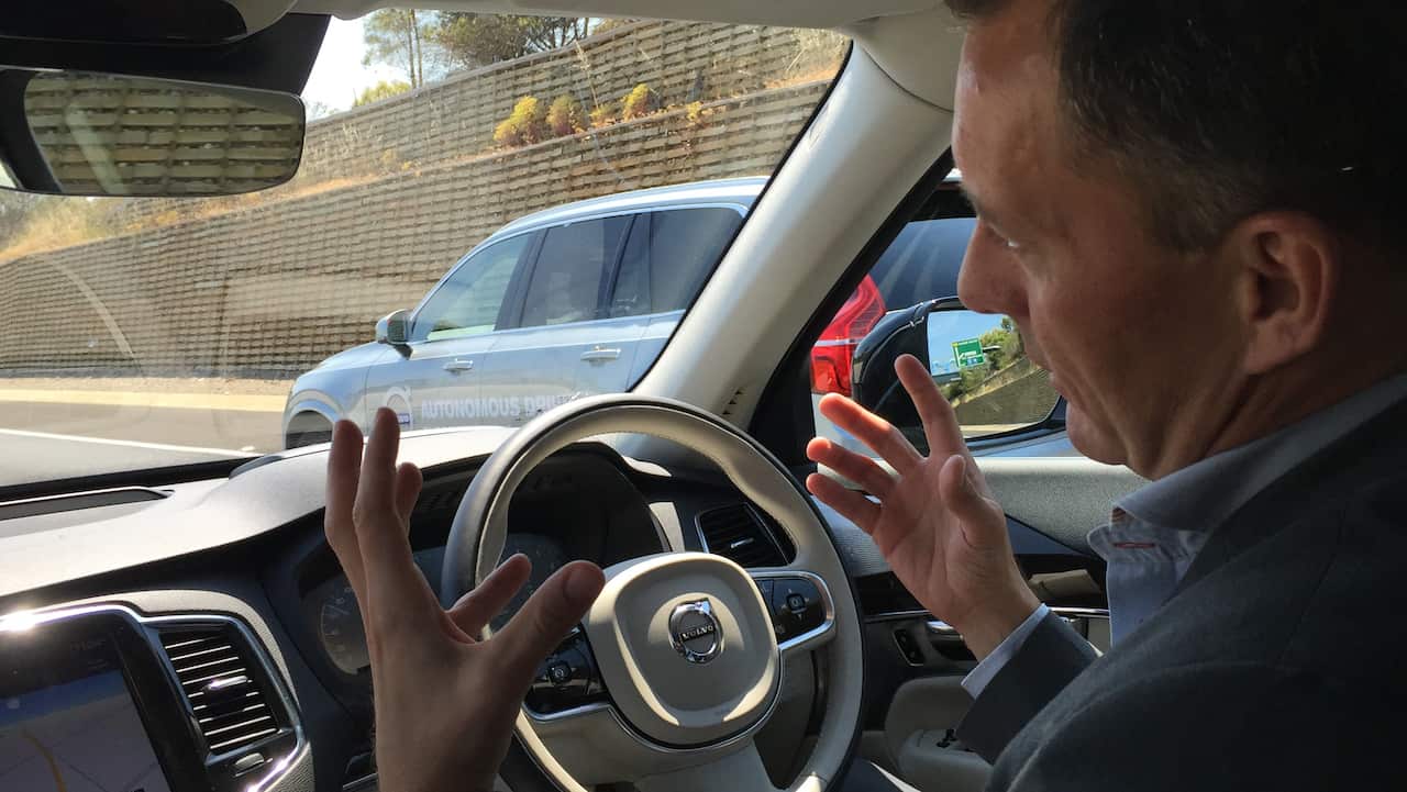 Volvo's Trent Victor runs through some of the features of the self-driving Volvo XC90