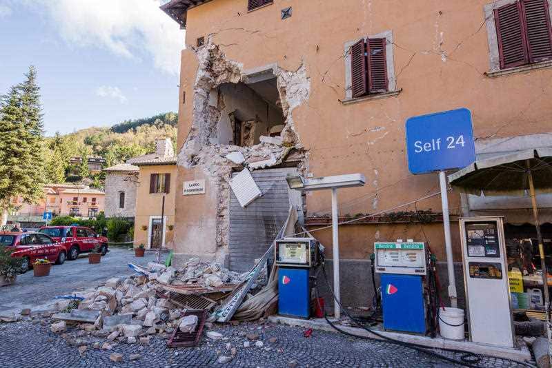 Earthquake in Valnerina.