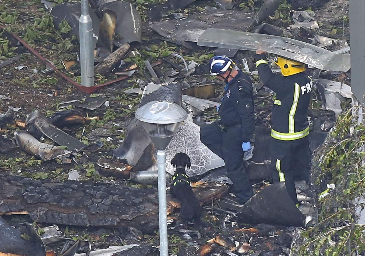 Emergency services at Grenfell Tower
