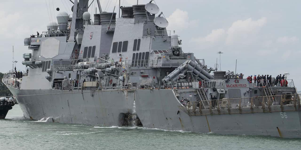 The guided-missile destroyer USS John S. McCain.