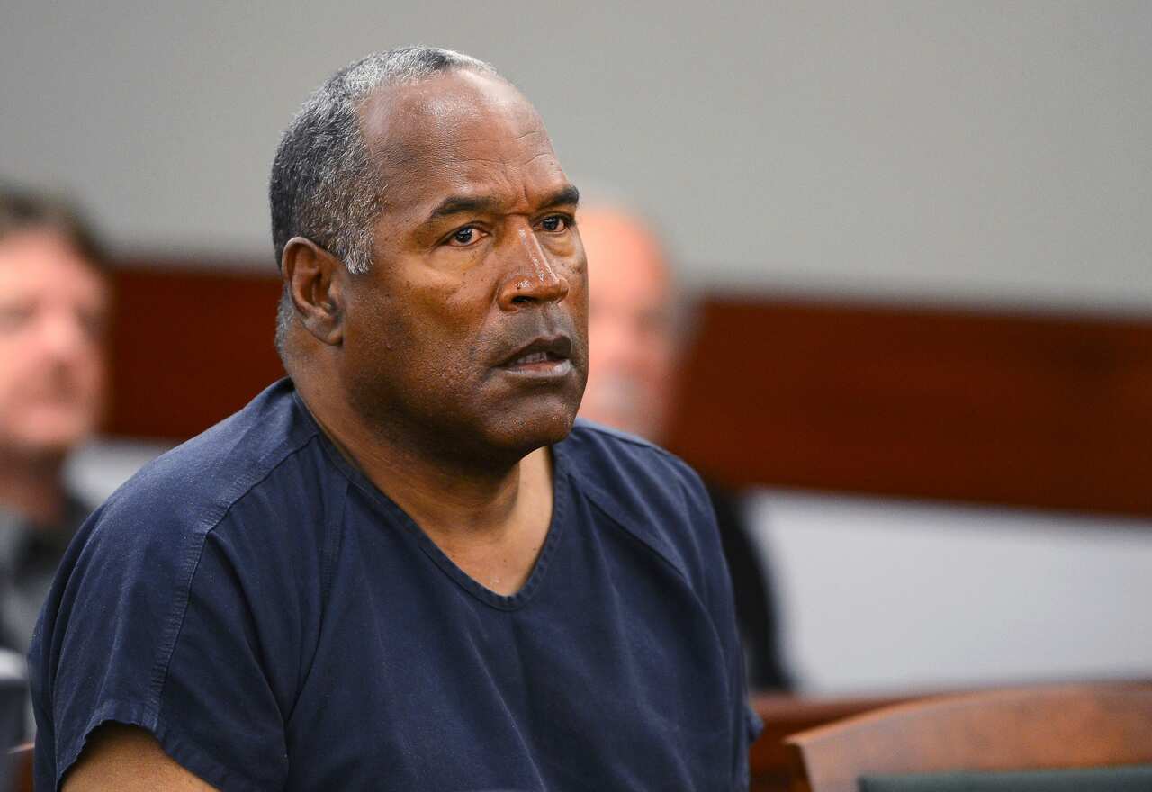 (File Image) O.J. Simpson appears at an evidentiary hearing in Clark County District Court in Las Vegas in May 2013.