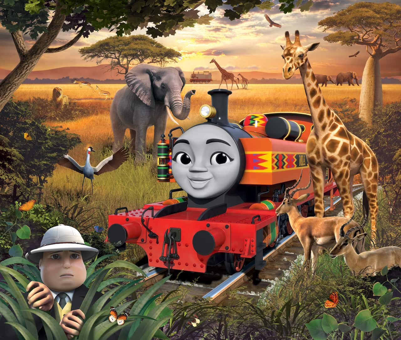 This photo provided by Mattel shows Nia, the first tank engine from Africa, in "Thomas & Friends: Big World! Big Adventures!"