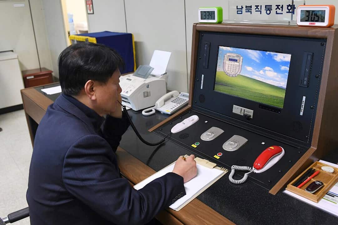 The Panmunjom hotline was reopened earlier this year.