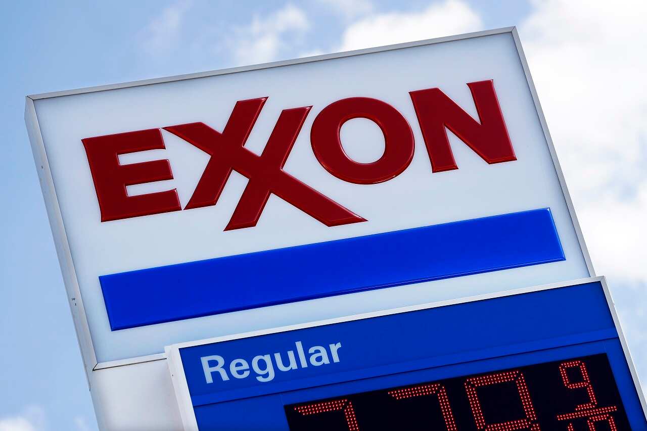 Exxon service station sign in Nashville, Tenn.
