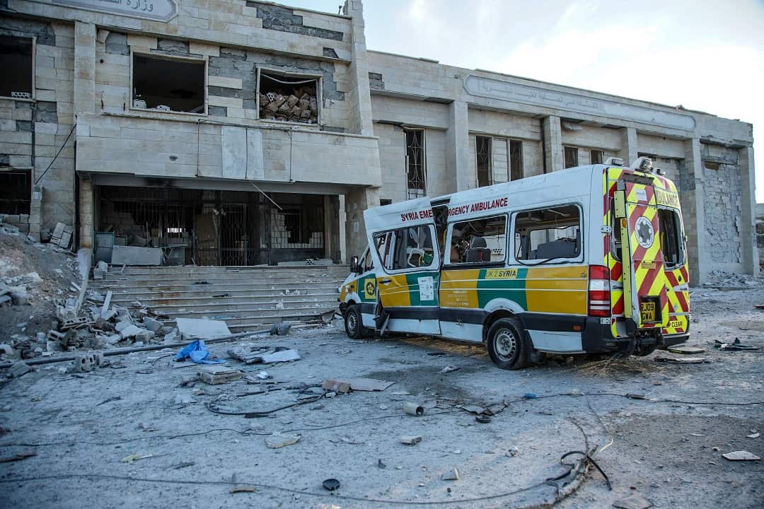 A destroyed hospital in Idlib.