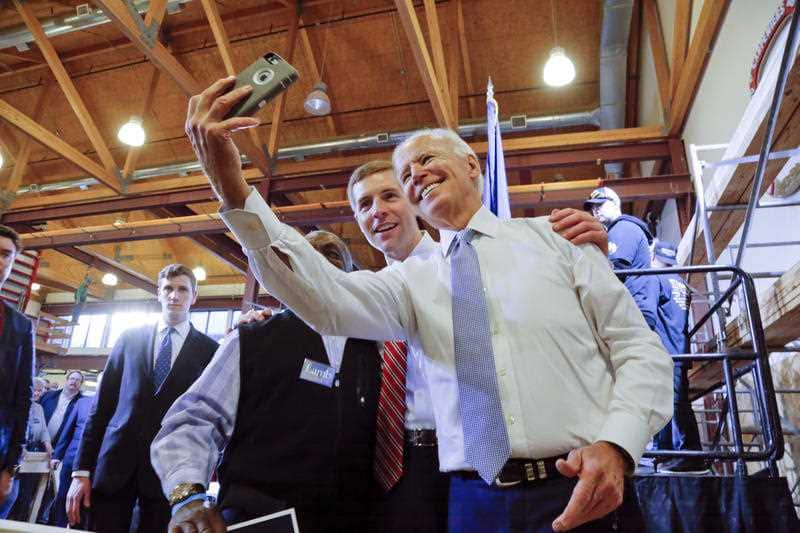 Conor Lamb, the Democratic candidate for the March 13 special election in Pennsylvania's 18th Congressional District, and former Vice President Joe Biden
