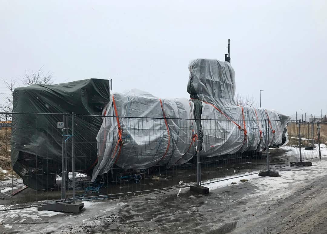 Peter Madsen's submarine in Copenhagen.