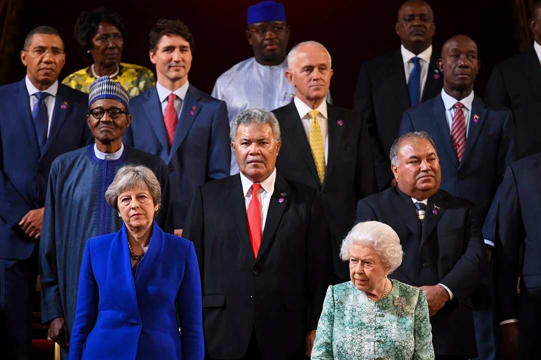 Her Majesty Queen Elizabeth II opens Commonwealth summit at Buckingham Palace