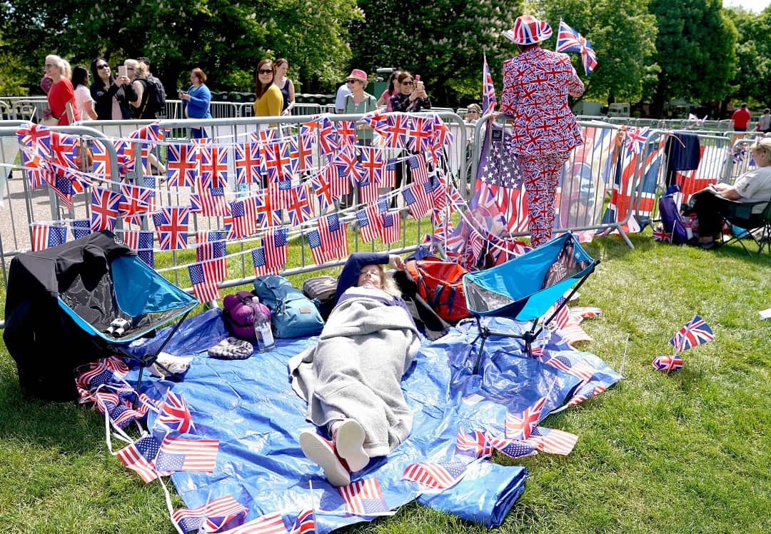 Royal fans camp out ahead of the wedding.
