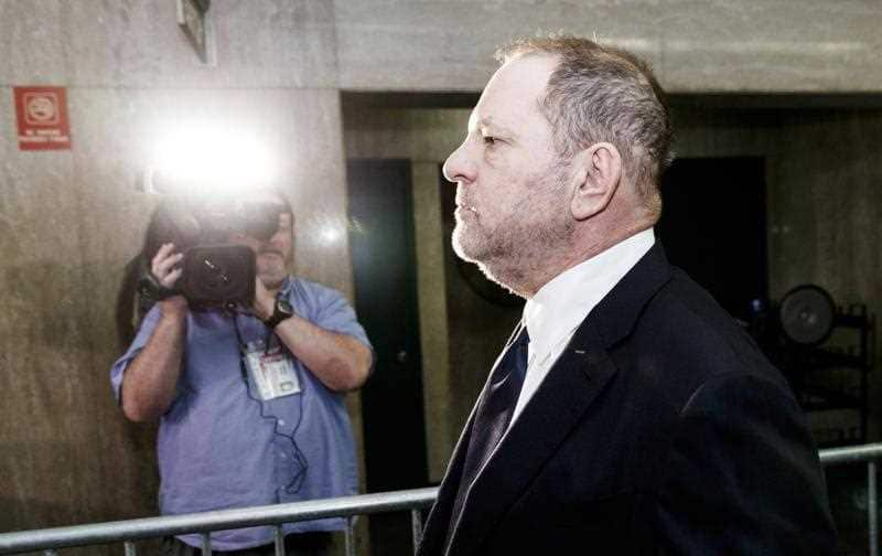 Former movie producer Harvey Weinstein arrives to court.