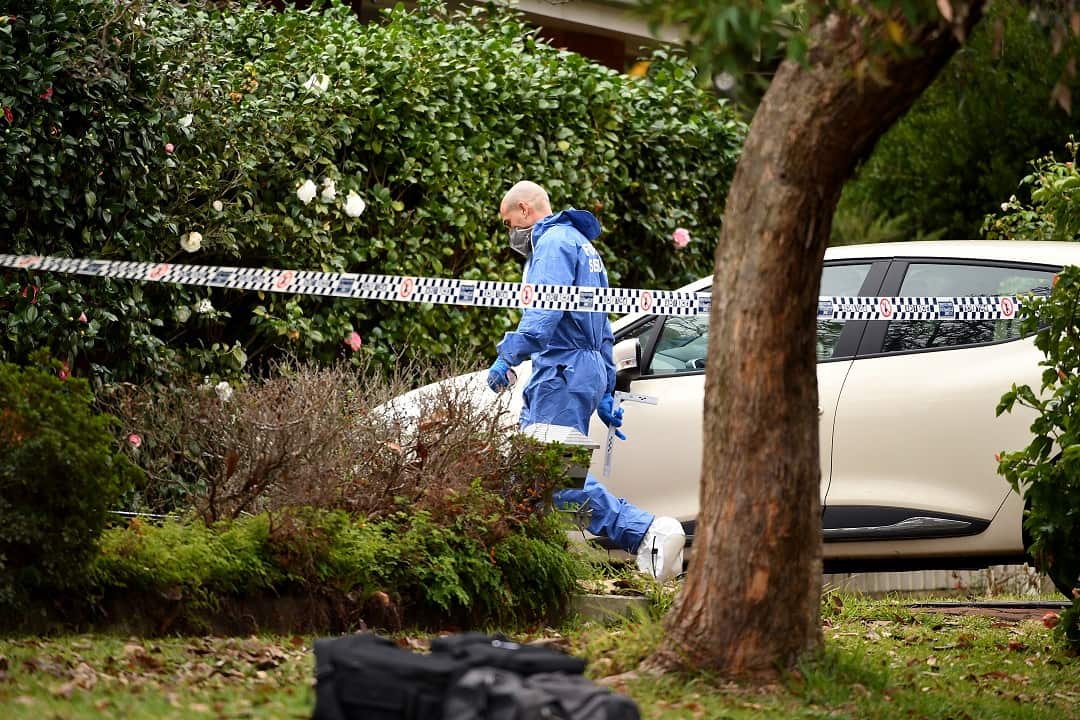 NSW police at a crime scene in Carlingford on June 8.