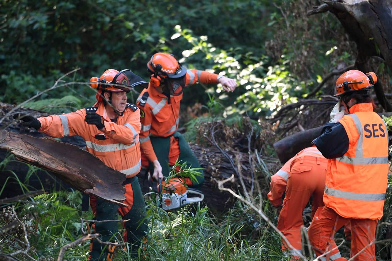 SES volunteers at work.