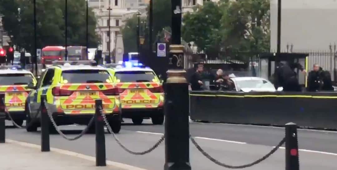 Moment after the car crashed. 