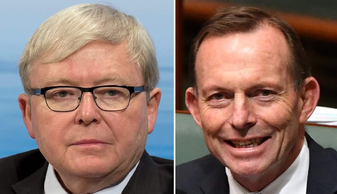 Kevin Rudd and Tony Abbott.