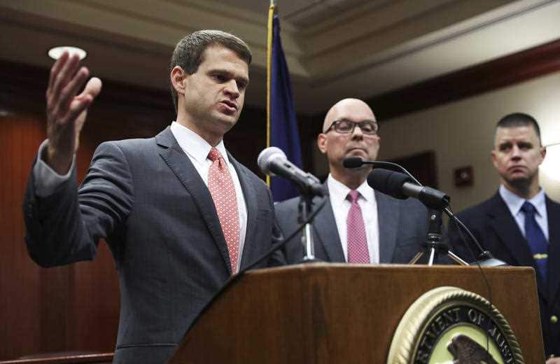 Attorney Thomas Cullen speaks about the arrest of four members of a white supremacist group.