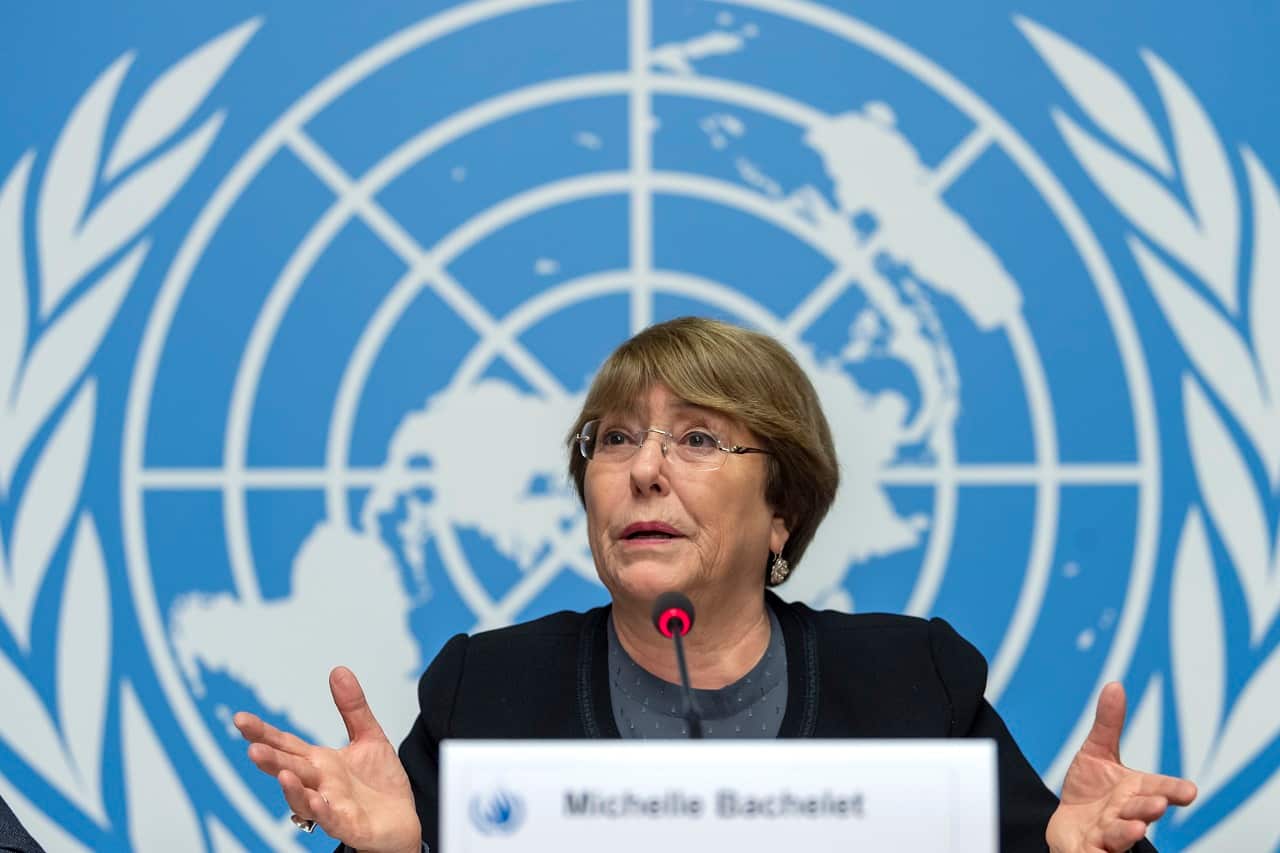 UN High Commissioner for Human Rights Michelle Bachelet on Wednesday.