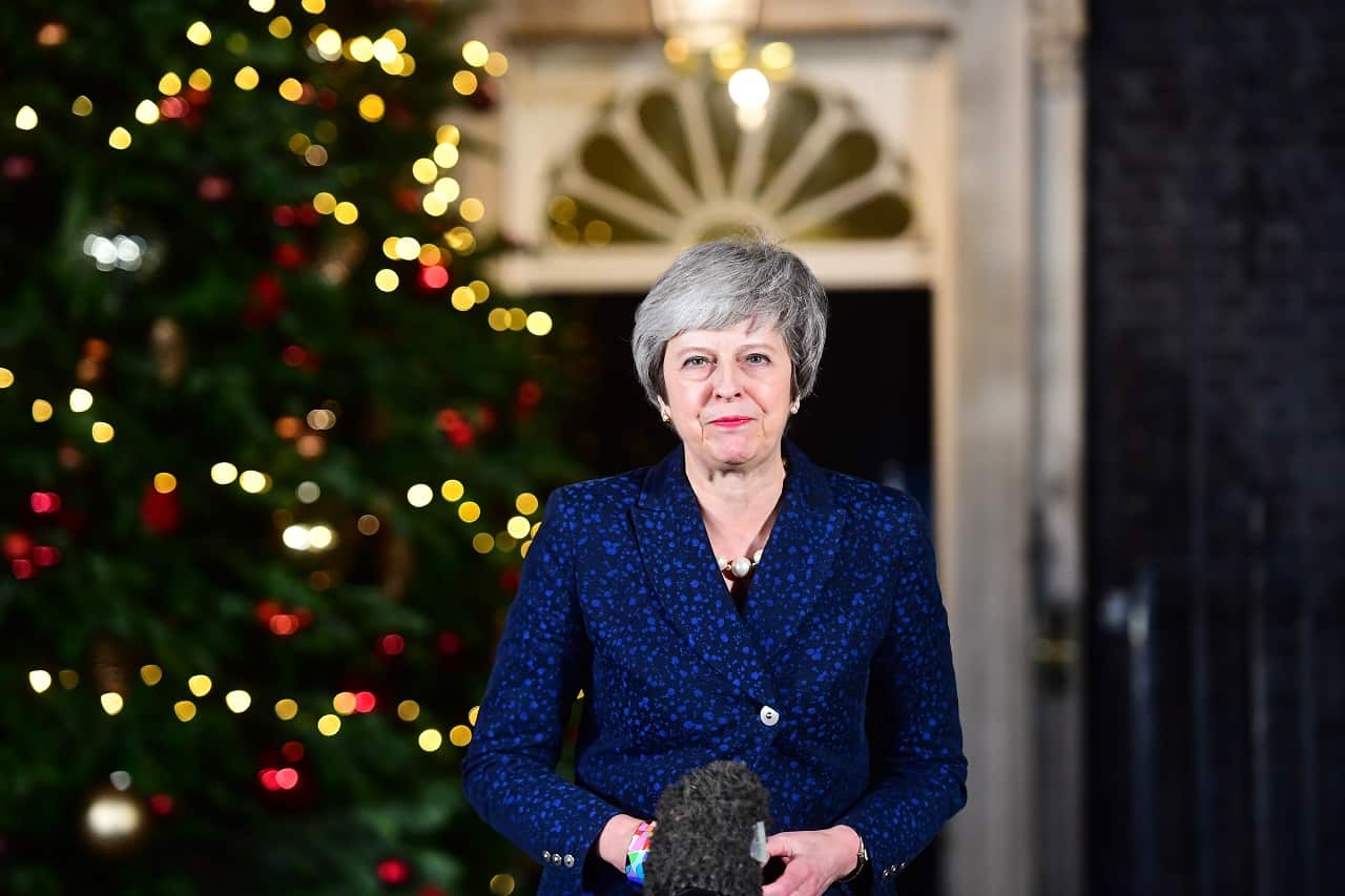 Prime Minister Theresa May after the vote.