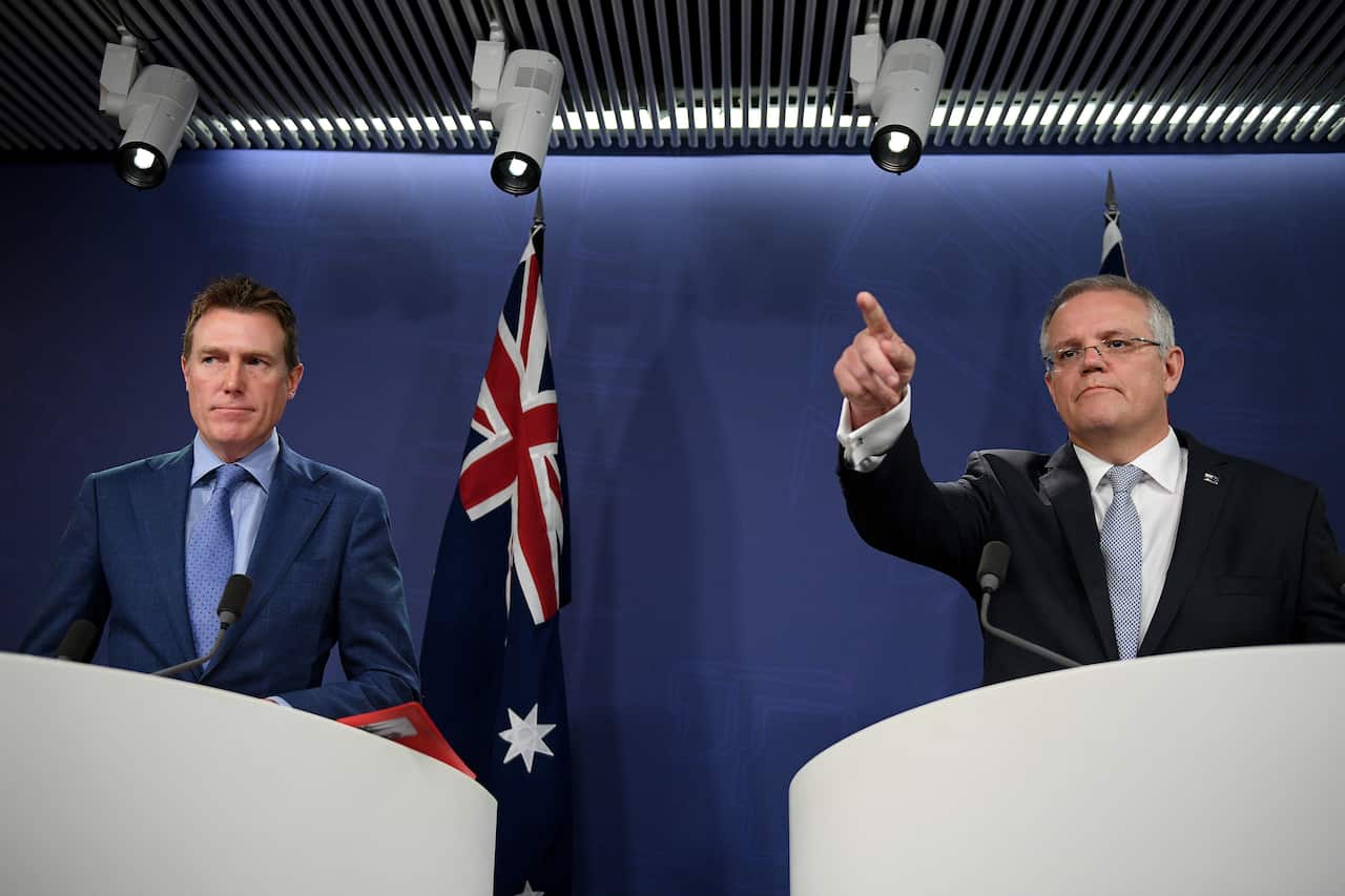 Prime Minister Scott Morrison and Attorney-General Christian Porter.