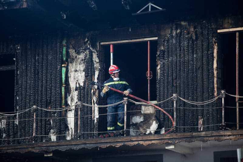 Two people died and 25 more were injured, four seriously, in a fire at the ski resort of Courchevel in the French Alps on Sunday. 