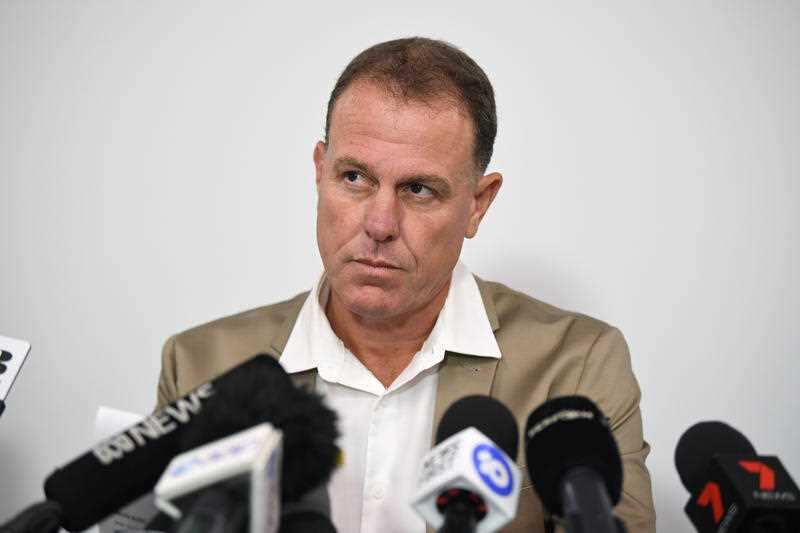 Former Matildas' head coach Alan Stajcic speaks to the media in Sydney, Monday, February 11, 2019