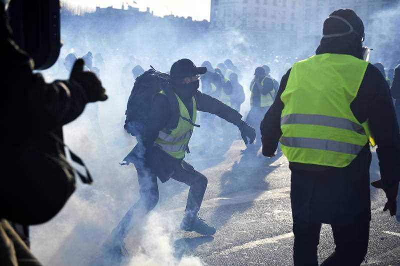 Yellow vest protestors. 