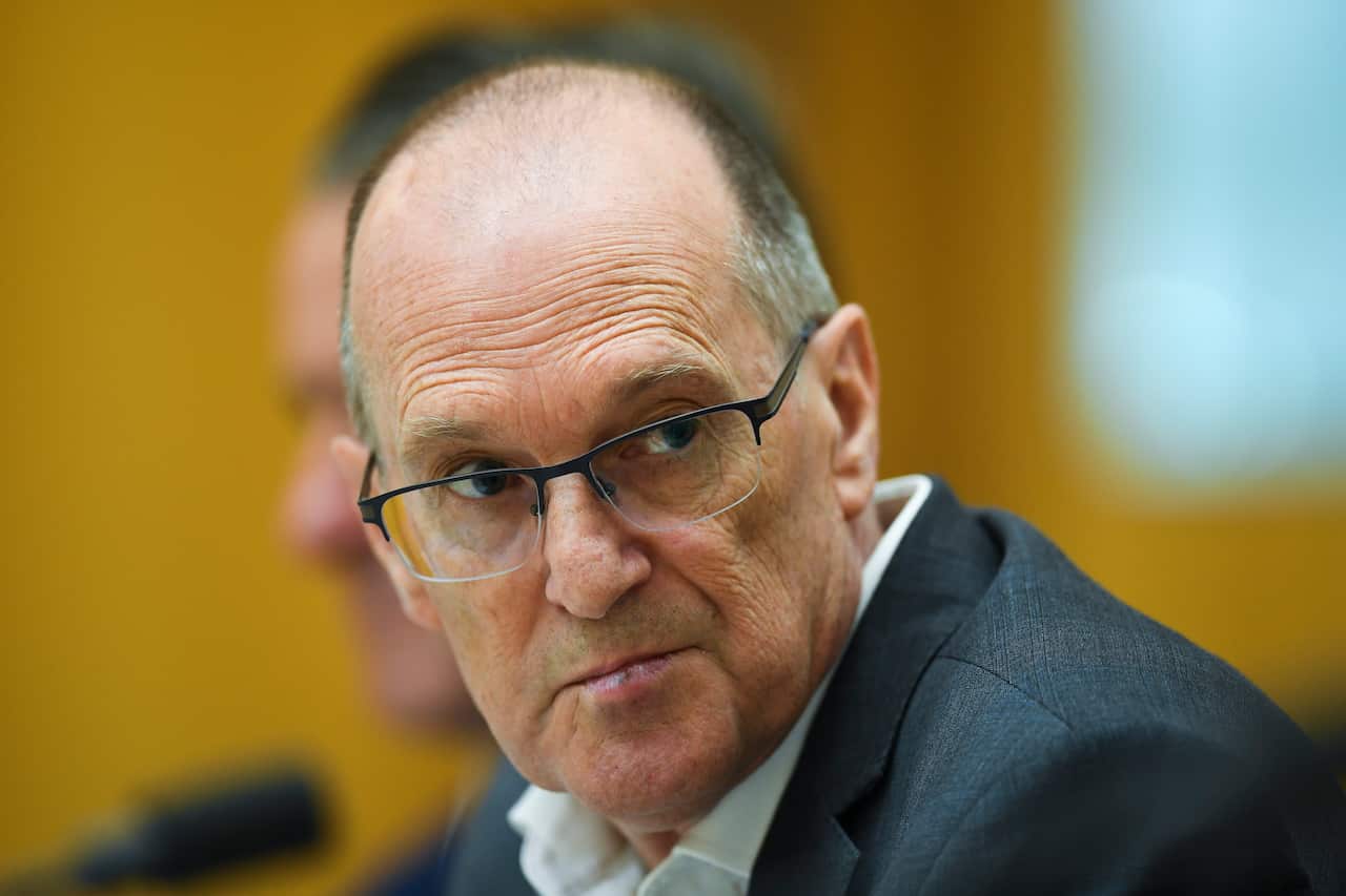 Treasury Secretary Philip Gaetjens speaks during Senate estimates at Parliament House in Canberra, Wednesday, February 20, 2019. AAP Image/Lukas Coch) NO ARCHIVING