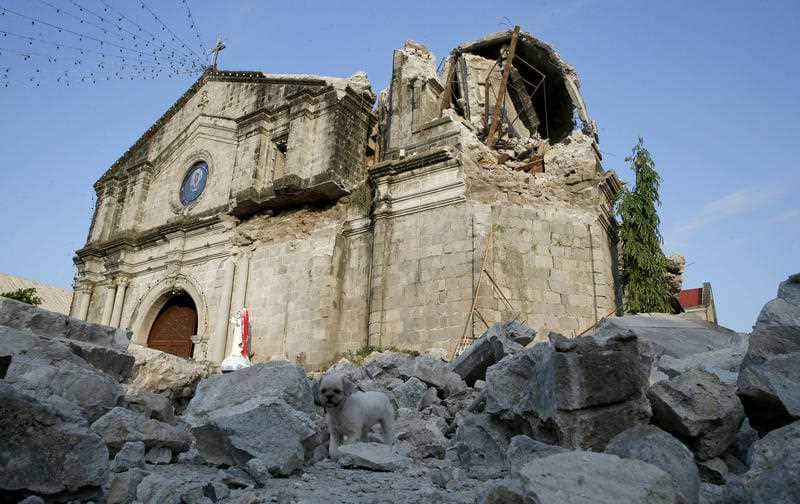 Damage to the Saint Catherine of Alexandria church