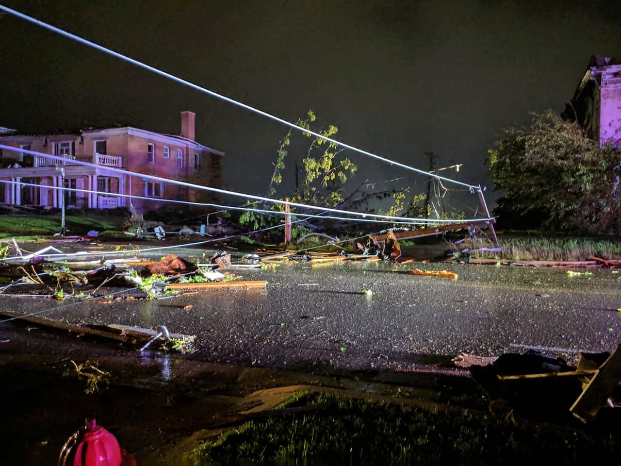 A tornado has touched down in Missouri's state capital, causing heavy damage and trapping multiple people in the wreckage of their homes.