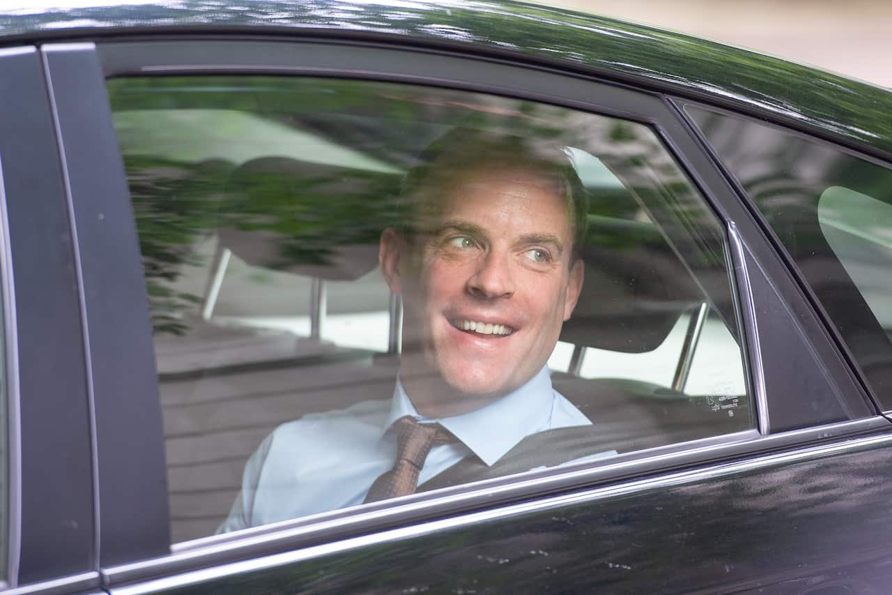 Former Conservative party leadership candidate Dominic Raab in Westminster, London.. Picture date: Wednesday June 19, 2019. Photo credit should read: Dominic Lipinski/PA Wire