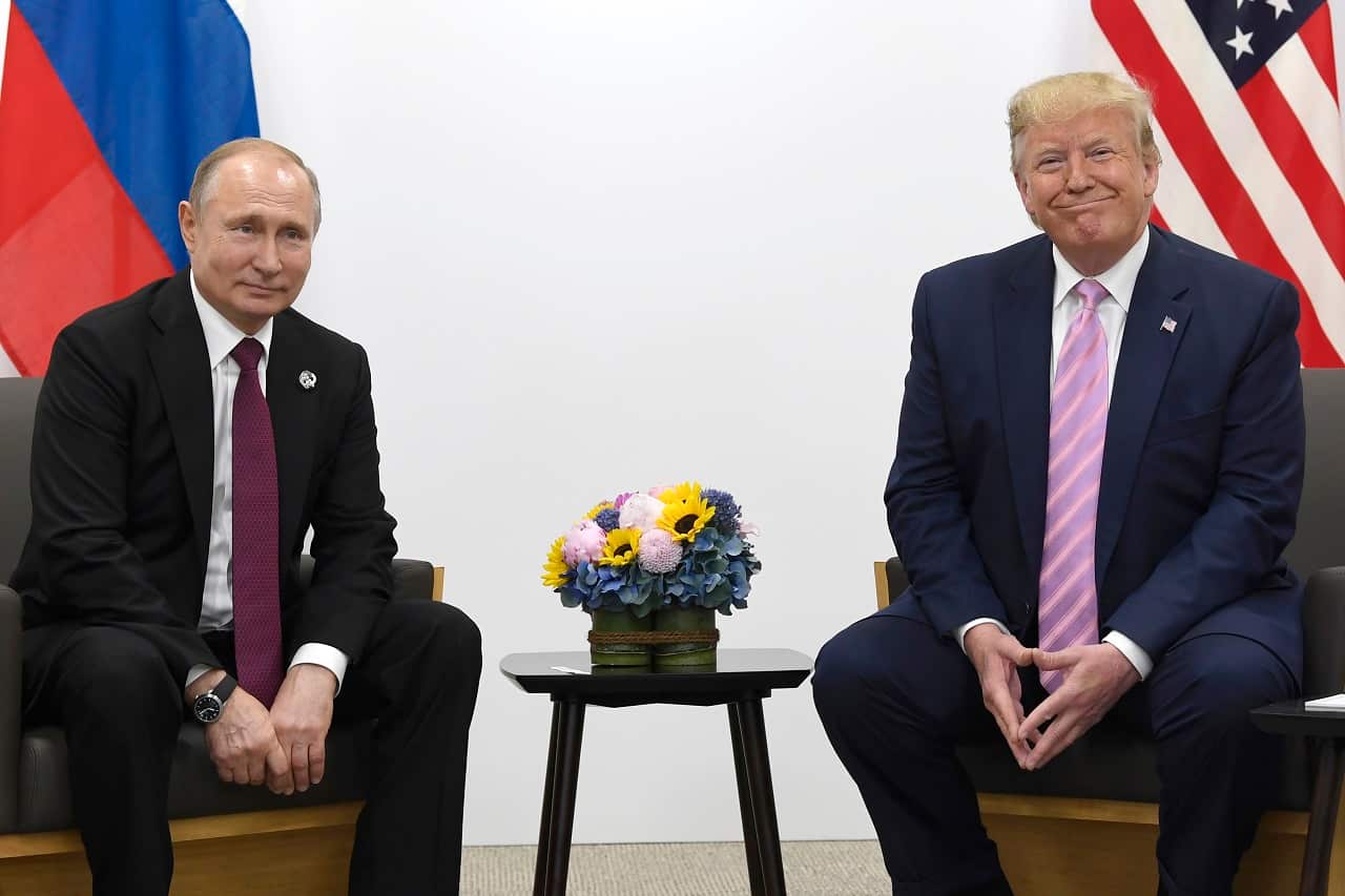 Donald Trump and Vladimir Putin meet at the G20.
